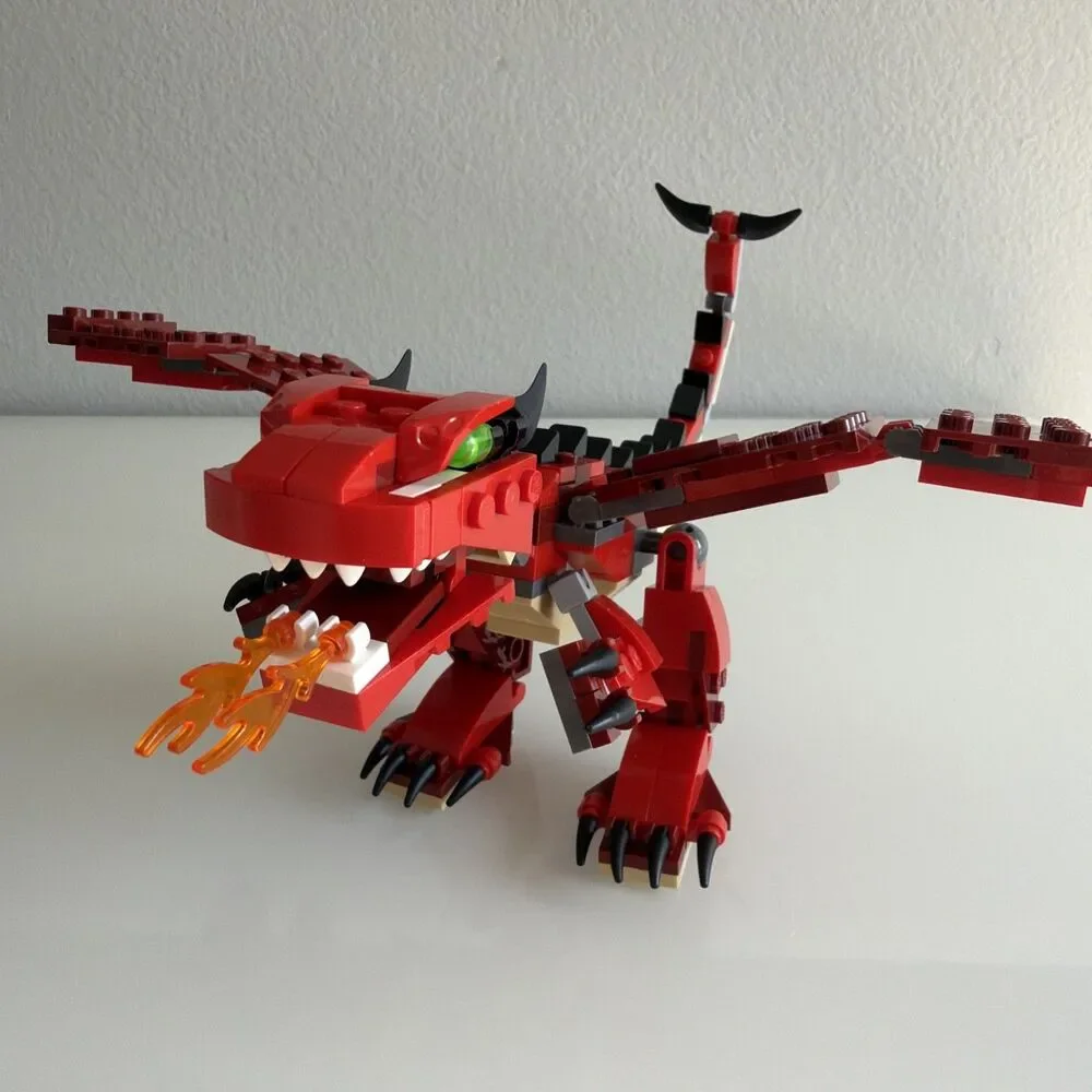 Lego Creator: Red Creatures 31032 Retired Complete Dragon Snake And Scorpion